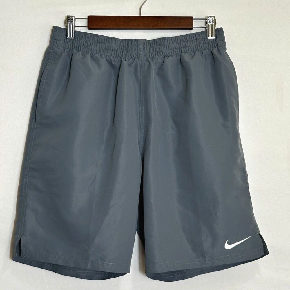 Nike Swim Men's Activewear Split Volley Swim Shorts Size L Lined Iron Gray